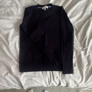 Free Assembly navy Pullover Sweater Women’s S Crew Neck Long Sleeve